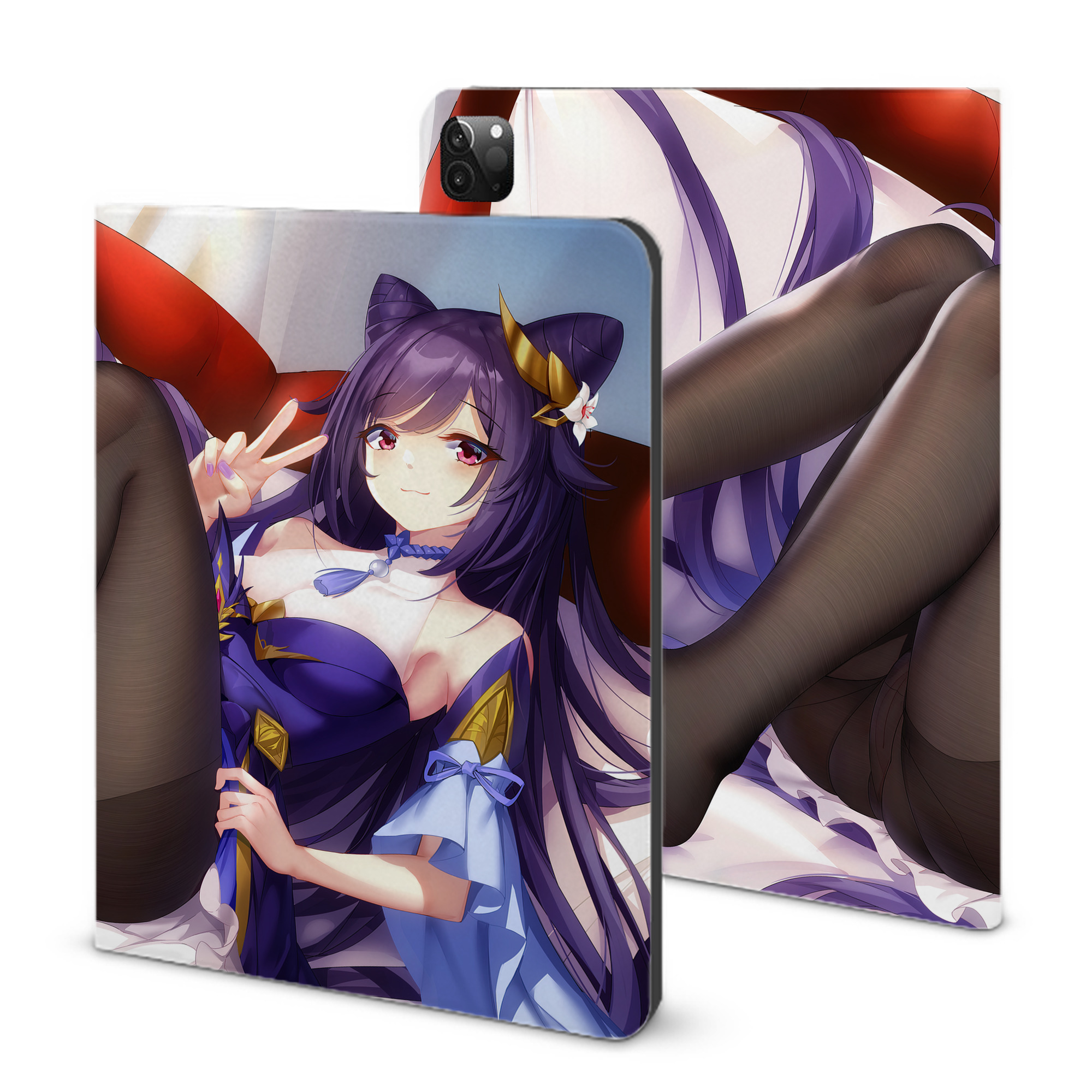 げんし神 genshin IPadケース ペンホルダー付き ブックスタイルデザイン